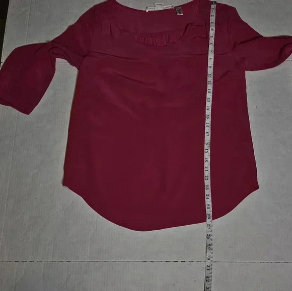 Max Studio 100% Silk Long Sleeve Pink Tunic Sz M - Picture 8 of 10